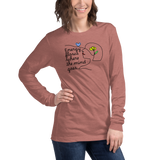 ENERGY FLOWS WHERE THE MIND GOES - Floral - Unisex Long Sleeve Tee - Light