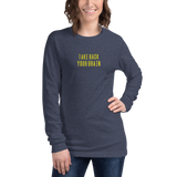 TAKE BACK YOUR BRAIN - BETV - Unisex Long Sleeve Tee - Dark