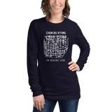 CHUN BU KYUNG STONE RUBBING Unisex Long Sleeve Tee - Dark
