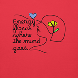 ENERGY FLOWS WHERE THE MIND GOES - Floral - Unisex Premium Pullover Hoodie
