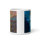 SUNRISE OVER LOCH LOMOND White Glossy Ceramic Mug - Energy Art by Karina Woldt