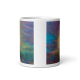 PATH INTO LIGHT White Glossy Ceramic Mug - Energy Art by Karina Woldt