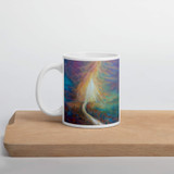 PATH INTO LIGHT White Glossy Ceramic Mug - Energy Art by Karina Woldt