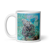 GARDEN BUDDHA White Glossy Ceramic Mug - Energy Art by Karina Woldt