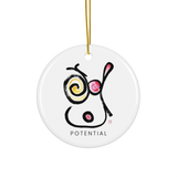 REACH YOUR HIGHEST POTENTIAL Fortune Talisman Energy Art by Manwol Ceramic Ornament