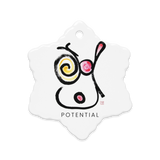 REACH YOUR HIGHEST POTENTIAL Fortune Talisman Energy Art by Manwol Double-sided Ceramic Ornament