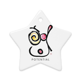 REACH YOUR HIGHEST POTENTIAL Fortune Talisman Energy Art by Manwol Double-sided Ceramic Ornament