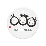 HAPPINESS, FLOURISHING, & BLESSINGS Fortune Talisman Energy Art by Manwol Double-Sided Ceramic Ornament