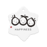 HAPPINESS, FLOURISHING, & BLESSINGS Fortune Talisman Energy Art by Manwol Double-Sided Ceramic Ornament