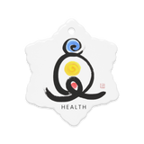 Good Health Fortune Talisman Energy Art by Manwol Double-Sided Ceramic Ornament