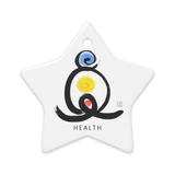 Good Health Fortune Talisman Energy Art by Manwol Double-Sided Ceramic Ornament