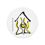SUCCESS Fortune Talisman Energy Art by Manwol Double-Sided Ceramic Ornament