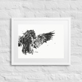 Horse Ink Painting 7 | Al Choi Energy Art | Framed Paper Print with Mat
