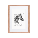 Horse Ink Painting 8 | Al Choi Energy Art | Framed Paper Print with Mat
