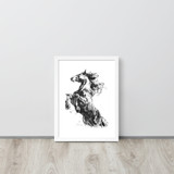 Horse Ink Painting 2 | Al Choi Energy Art | Framed Paper Print
