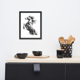 Horse Ink Painting 2 | Al Choi Energy Art | Framed Paper Print