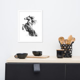 Horse Ink Painting 2 | Al Choi Energy Art | Framed Paper Print