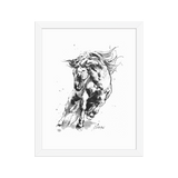 Horse Ink Painting 9 | Al Choi Energy Art | Framed Paper Print
