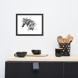 Horse Ink Painting 10 | Al Choi Energy Art | Framed Paper Print