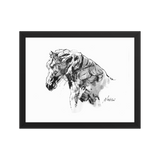 Horse Ink Painting 10 | Al Choi Energy Art | Framed Paper Print