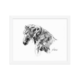 Horse Ink Painting 10 | Al Choi Energy Art | Framed Paper Print