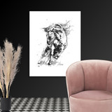 Horse Ink Painting 9 | Al Choi Energy Art | Unframed Paper Print