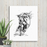 Horse Ink Painting 9 | Al Choi Energy Art | Unframed Canvas Print