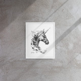 Horse Ink Painting 8 | Al Choi Energy Art | Framed Canvas Print