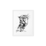 Horse Ink Painting 9 | Al Choi Energy Art | Framed Canvas Print