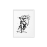 Horse Ink Painting 9 | Al Choi Energy Art | Framed Canvas Print