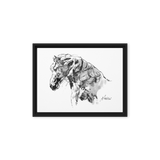 Horse Ink Painting 10 | Al Choi Energy Art | Framed Canvas Print