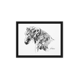 Horse Ink Painting 10 | Al Choi Energy Art | Framed Canvas Print