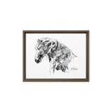 Horse Ink Painting 10 | Al Choi Energy Art | Framed Canvas Print