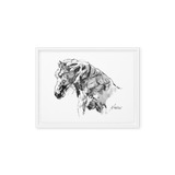 Horse Ink Painting 10 | Al Choi Energy Art | Framed Canvas Print