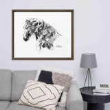 Horse Ink Painting 10 | Al Choi Energy Art | Framed Canvas Print