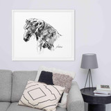 Horse Ink Painting 10 | Al Choi Energy Art | Framed Canvas Print