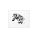 Horse Ink Painting 10 | Al Choi Energy Art | Framed Canvas Print