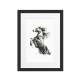 Horse Ink Painting 2 | Al Choi Energy Art | Framed Paper Print with Mat