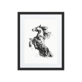 Horse Ink Painting 2 | Al Choi Energy Art | Framed Paper Print with Mat