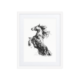 Horse Ink Painting 2 | Al Choi Energy Art | Framed Paper Print with Mat