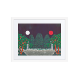 The Sun, the Moon, and the Five Peaks by Meekyung Shin - Framed Paper Print with Mat