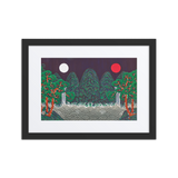The Sun, the Moon, and the Five Peaks by Meekyung Shin - Framed Paper Print with Mat