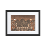 Where Night and Day Coexist - Energy Art by Meekyung Shin - Framed Paper Print with Mat