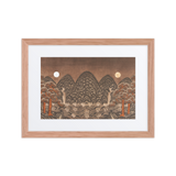 Where Night and Day Coexist - Energy Art by Meekyung Shin - Framed Paper Print with Mat