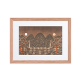 Where Night and Day Coexist - Energy Art by Meekyung Shin - Framed Paper Print with Mat