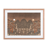 Where Night and Day Coexist - Energy Art by Meekyung Shin - Framed Paper Print with Mat