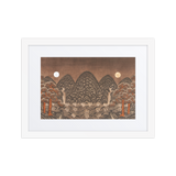 Where Night and Day Coexist - Energy Art by Meekyung Shin - Framed Paper Print with Mat