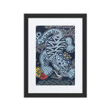 The Tiger Heralds Good Fortune - Energy Art by Meekyung Shin - Framed Paper Print with Mat