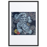 The Tiger Heralds Good Fortune - Energy Art by Meekyung Shin - Framed Paper Print with Mat