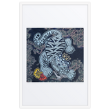 The Tiger Heralds Good Fortune - Energy Art by Meekyung Shin - Framed Paper Print with Mat